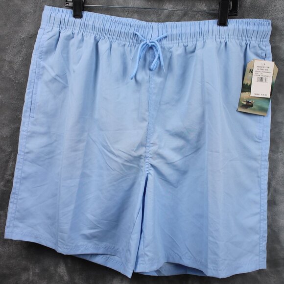 Stillwater Supply Co. Men's Light Blue Elastic Waist  Pull Tie Shorts Size 2XL - Picture 2 of 12